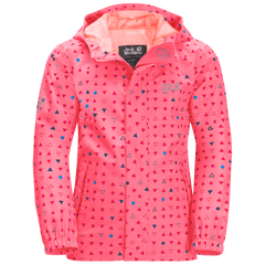 Jack Wolfskin Tucan Dotted Jacket Kids, pink lemonade all over